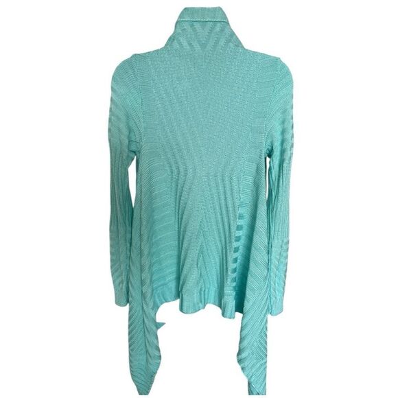 Cozy Water-Fall lightweight Cardigan Ribbed Texture Size M - Picture 5 of 6